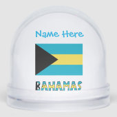 Bahamas Bahamaanse vlag Blauwe Personalisatie Sneeuwbol (Voorkant)