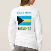 Bahamas Bahamaanse vlag Blauwe Personalisatie T-shirt (Achterkant)