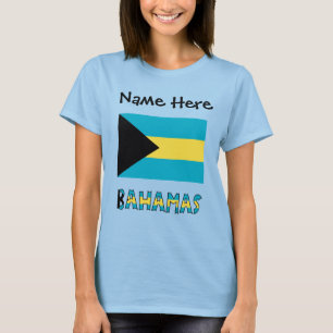Bahama's Bahamaanse vlag gepersonaliseerd T-shirt