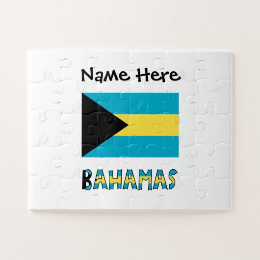 Bahamas Bahamaanse Vlag  Legpuzzel (Horizontaal)