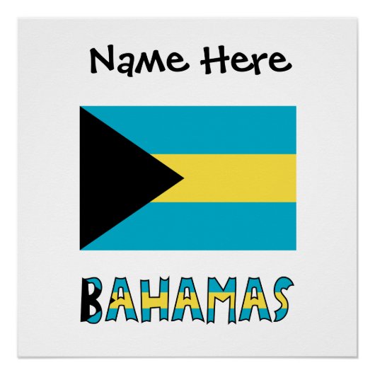 Bahamas Bahamaanse Vlag Perfect Poster (Voorkant)