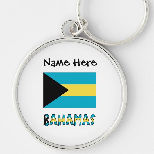 Bahamas Bahamaanse Vlag Sleutelhanger (Voorkant)