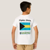 Bahamas Bahamaanse vlag zwarte personalisatie T-shirt (Achterkant volledig)