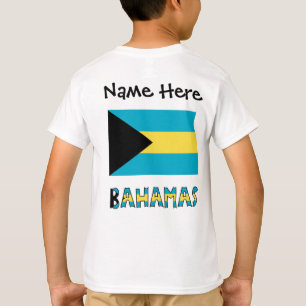 Bahamas Bahamaanse vlag zwarte personalisatie T-shirt