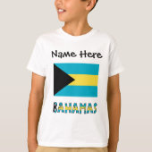 Bahamas Bahamaanse vlag zwarte personalisatie T-shirt (Voorkant)