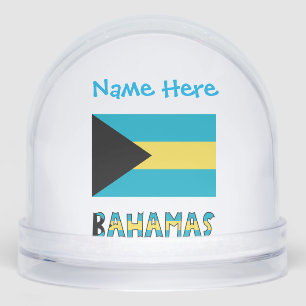 Bahamas Bahamiaanse Vlag Blauw Personalisatie  Sneeuwbol
