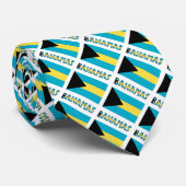 Bahamas Bahamiaanse Vlag Getegeld Stropdas (Opgerold)