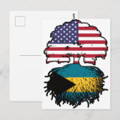 Bahamas Bahamian American USA Tree Roots Flag Briefkaart (Voorkant / Achterkant)