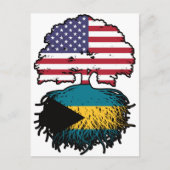 Bahamas Bahamian American USA Tree Roots Flag Briefkaart (Voorkant)