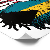 Bahamas Bahamian American USA Tree Roots Flag Poster (Hoek)