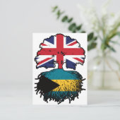 Bahamas Bahamian British Tree Roots Flag Briefkaart (Staand voorkant)
