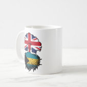 Bahamas Bahamian British Tree Roots Flag Koffiemok (Voorkant links)
