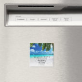 Bahamas Beach Bruiloft Save the Date Magneet (Insitu (Vaatwasser))