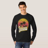 Bahamas Beach Retro Sunset T-shirt (Voorkant volledig)