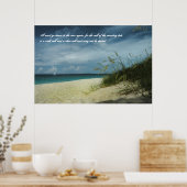 Bahamas Beach Seafarer's gedicht Poster (Keuken)