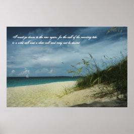 Bahamas Beach Seafarer's gedicht Poster