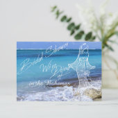 BAHAMAS BEACH SHORE Vrijgezellenfeest Kaart (Staand voorkant)