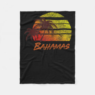  Bahamas Beach Sunset, Retro Surven T-shirt Tank Fleece Deken