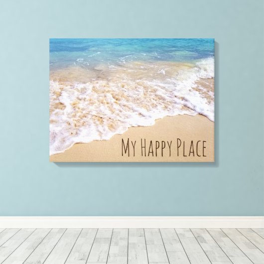 Bahamas Beach surf Canvas Afdruk (Insitu (Houten vloer))
