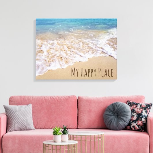 Bahamas Beach surf Canvas Afdruk (Insitu (Woonkamer))
