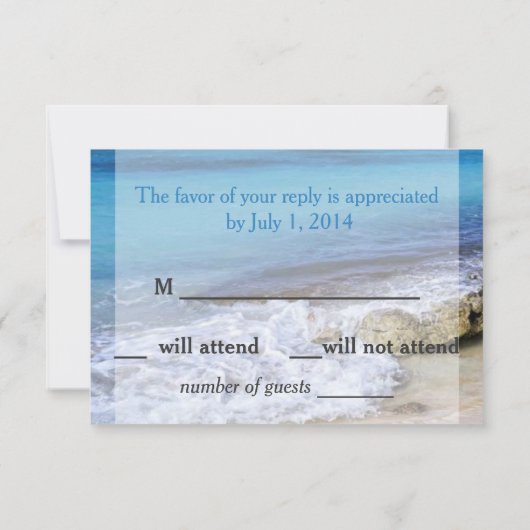 Bahamas Beach Wedding RSVP (Achterkant)