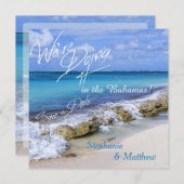 Bahamas Beach Wedding Save the Date (Voorkant / Achterkant)
