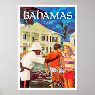 Bahama's, beleefde politieagent die het pad wijst  poster