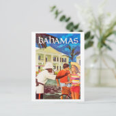 Bahama's, beleefde politieman die de weg wijst naa briefkaart (Staand voorkant)