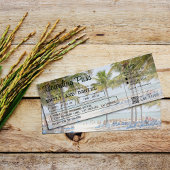 Bahama's Bestemming Boarding Pass Bruiloft Kaart