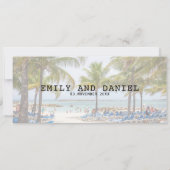 Bahama's Bestemming Boarding Pass Bruiloft Kaart (Achterkant)