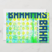 BAHAMAS-bestemming Uitnodigen basispapier uit Kaart (Achterkant)