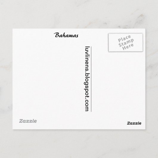 Bahamas Briefkaart (Achterkant)