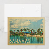 Bahamas Briefkaart Vintage Travel (Voorkant / Achterkant)