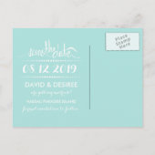 Bahama's bruiloft Tropisch strand Bewaar de data Aankondigingskaart (Achterkant)