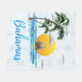 Bahamas Caribbean Sailing Fleece Deken (Voorkant (Horizontaal))