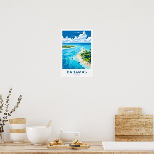 Bahamas Caribbean Travel Print (Keuken)