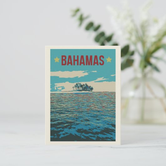 Bahamas Carriboon, typisch Briefkaart van het land (Staand voorkant)