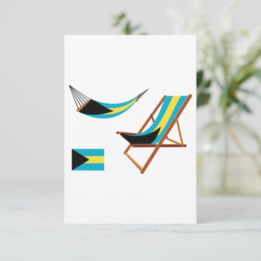 Bahamas Chairs Uitnodigingen (Staand voorkant)