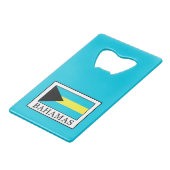 Bahamas Creditkaart Flessenopener (Voorkant Gekanteld)