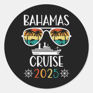 Bahamas Cruise 2025 Vakantie reis Matching Familie Ronde Sticker
