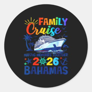Bahamas Cruise 2026 Familie Vrienden Ronde Sticker