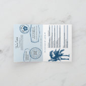 Bahamas Cruise Bruiloft Paspoort Uitnodiging (Binnen)