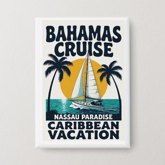 Bahama's Cruise Nassau Paradijs Button (Voorkant)