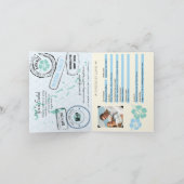 Bahama's Cruise Passport bruiloft uitnodiging (Binnen)