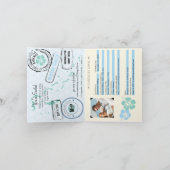 Bahama's Cruise Passport bruiloft uitnodiging (Binnen)