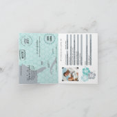 Bahama's Cruise Passport bruiloft uitnodiging (Binnen)