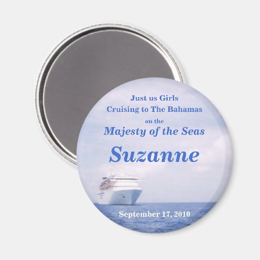 Bahamas Cruise Stateroom Deurmarker Magneet (Voorkant / Achterkant)