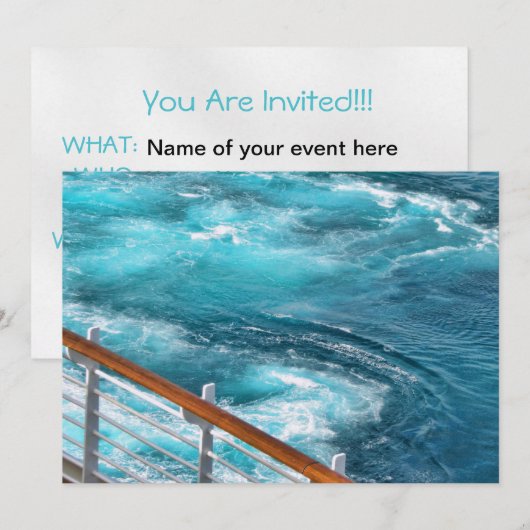 Bahamas Cruise - Turquoise Wake Kaart (Voorkant / Achterkant)