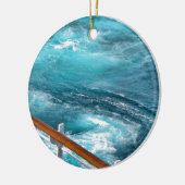 Bahamas Cruise - Turquoise Wake Keramisch Ornament (Links)