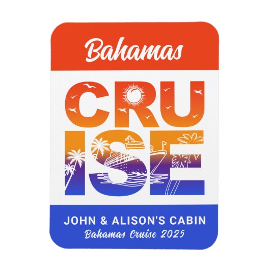 Bahamas Cruiseschip Stateroom Magnet Magneet (Verticaal)